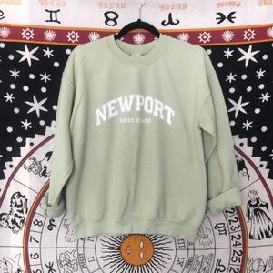 Pastel green “Newport, Rhode Island” sweatshirt